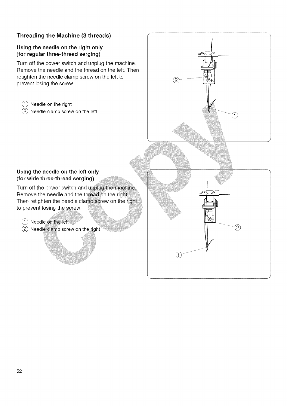 Threading the machine (3 threads), Thread tension (4 threads) | Kenmore 385.16677 User Manual | Page 63 / 90