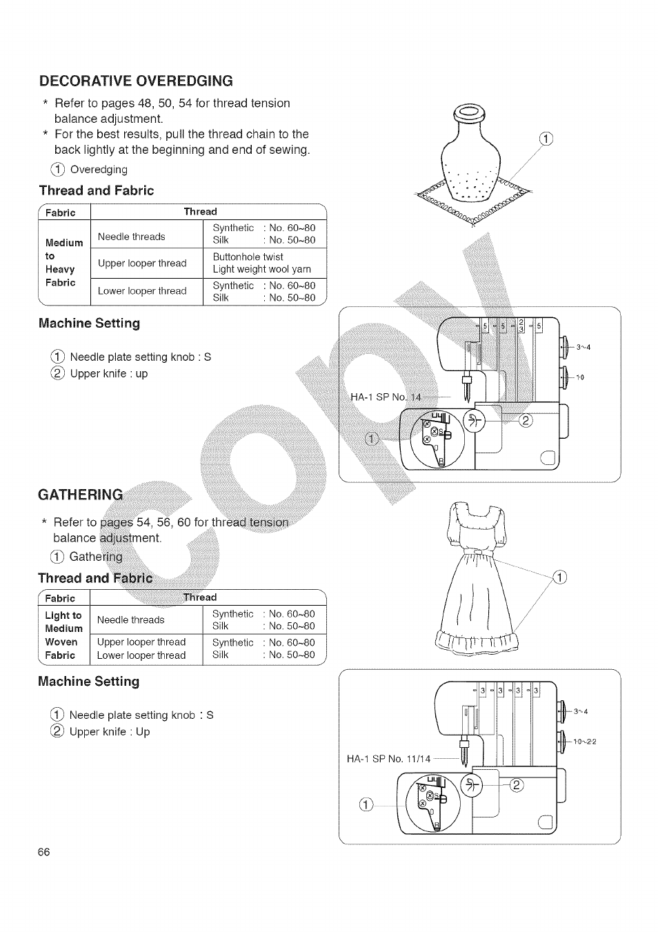 Thread and fabric, Machine setting, Machine | Setting | Kenmore 385.16677 User Manual | Page 77 / 90