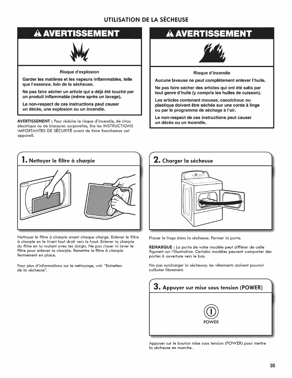 A avertissement | Kenmore 6800 User Manual | Page 35 / 44