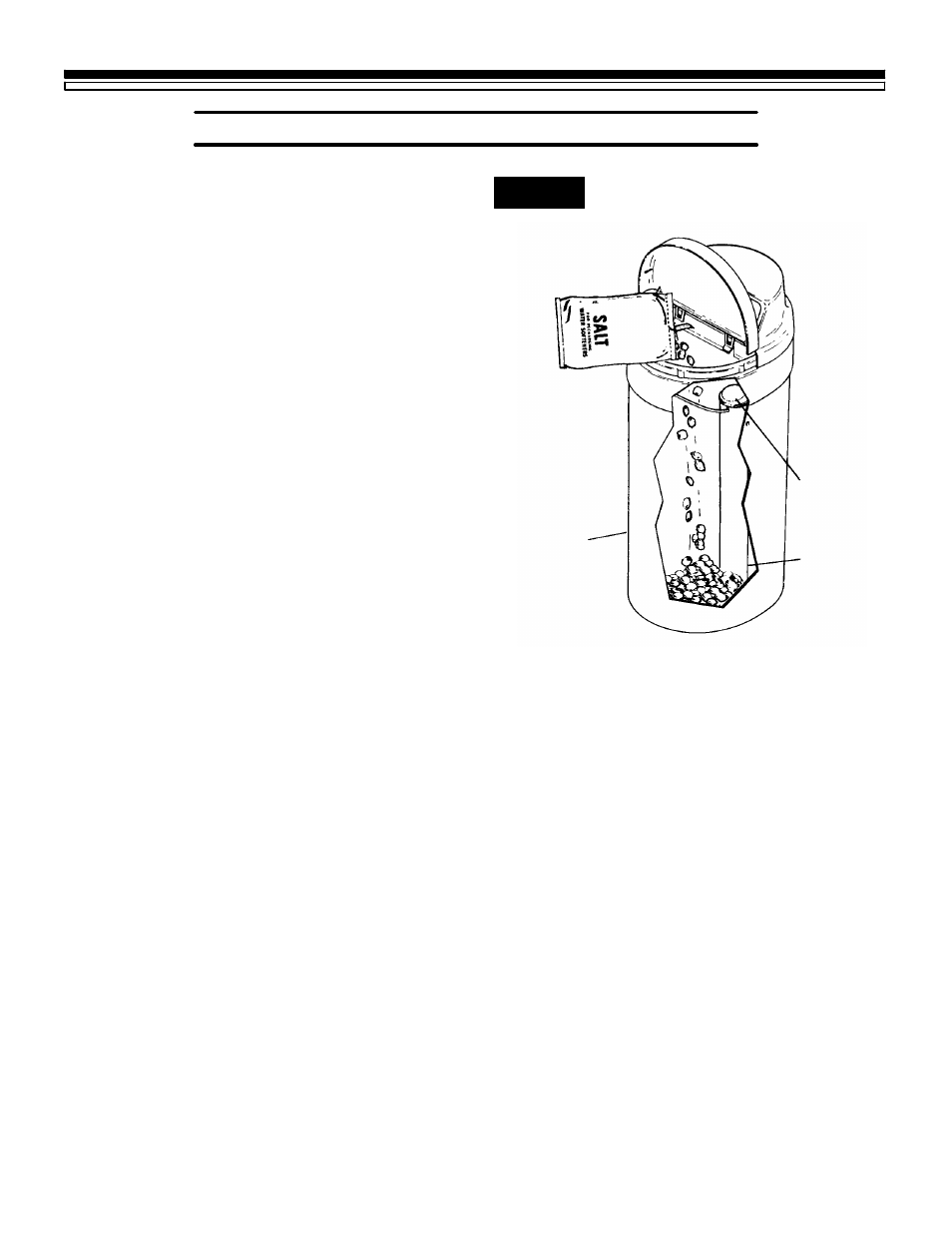 Water softener start-up, 1e. fill the storage tank with salt, Fig. 3 | Kenmore 625.348670 User Manual | Page 9 / 36