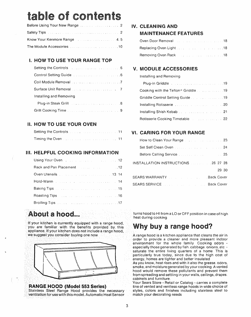 Kenmore Kitchen Grill User Manual | Page 3 / 32