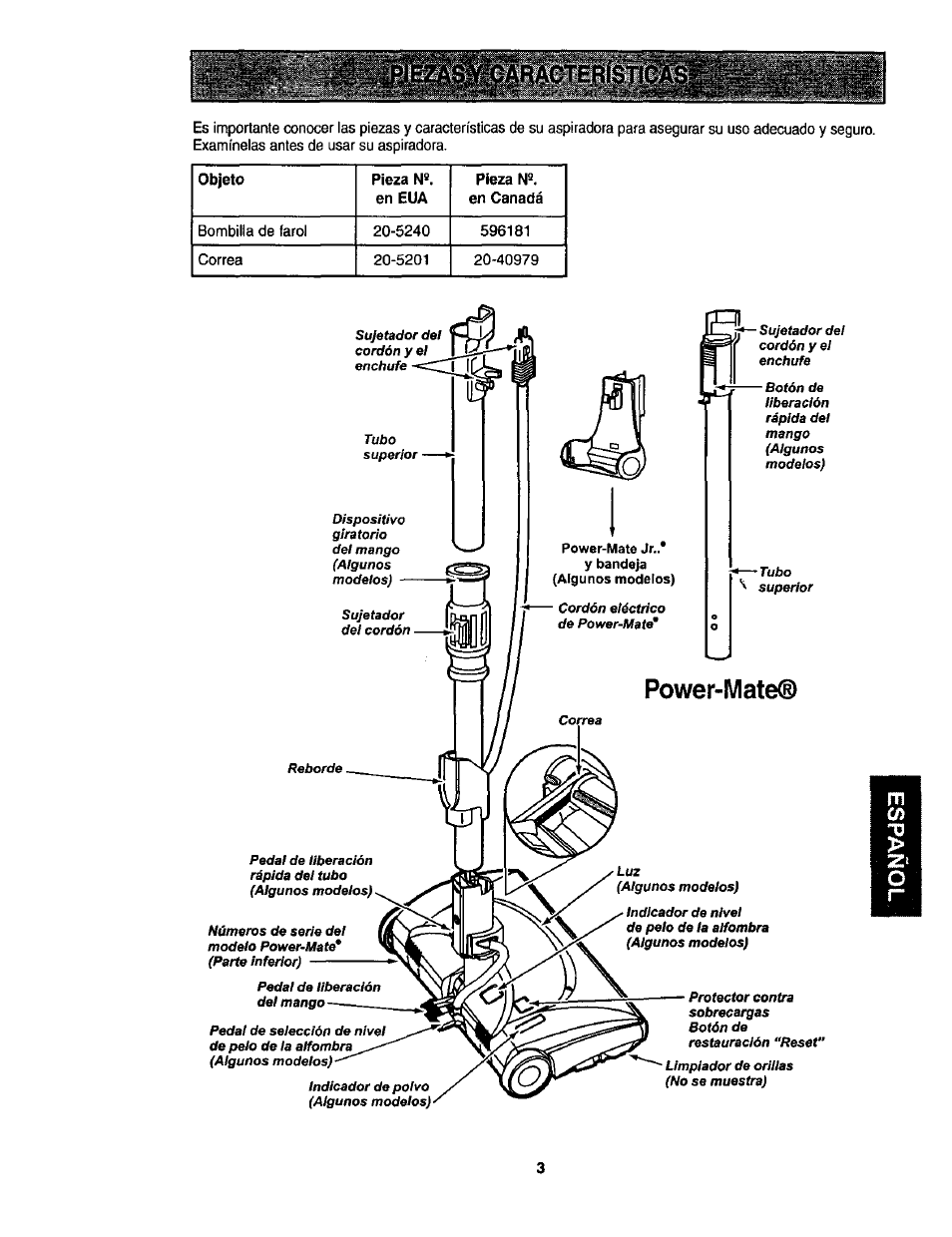 Power-mate | Kenmore ASPIRADORA 116.23513 User Manual | Page 23 / 40