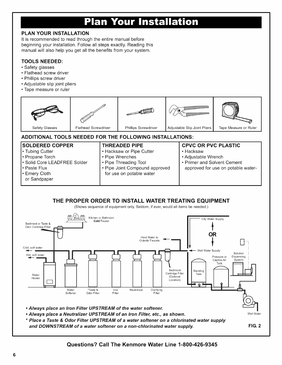 Plan your installation, Tools needed | Kenmore 625.38306 User Manual | Page 54 / 96