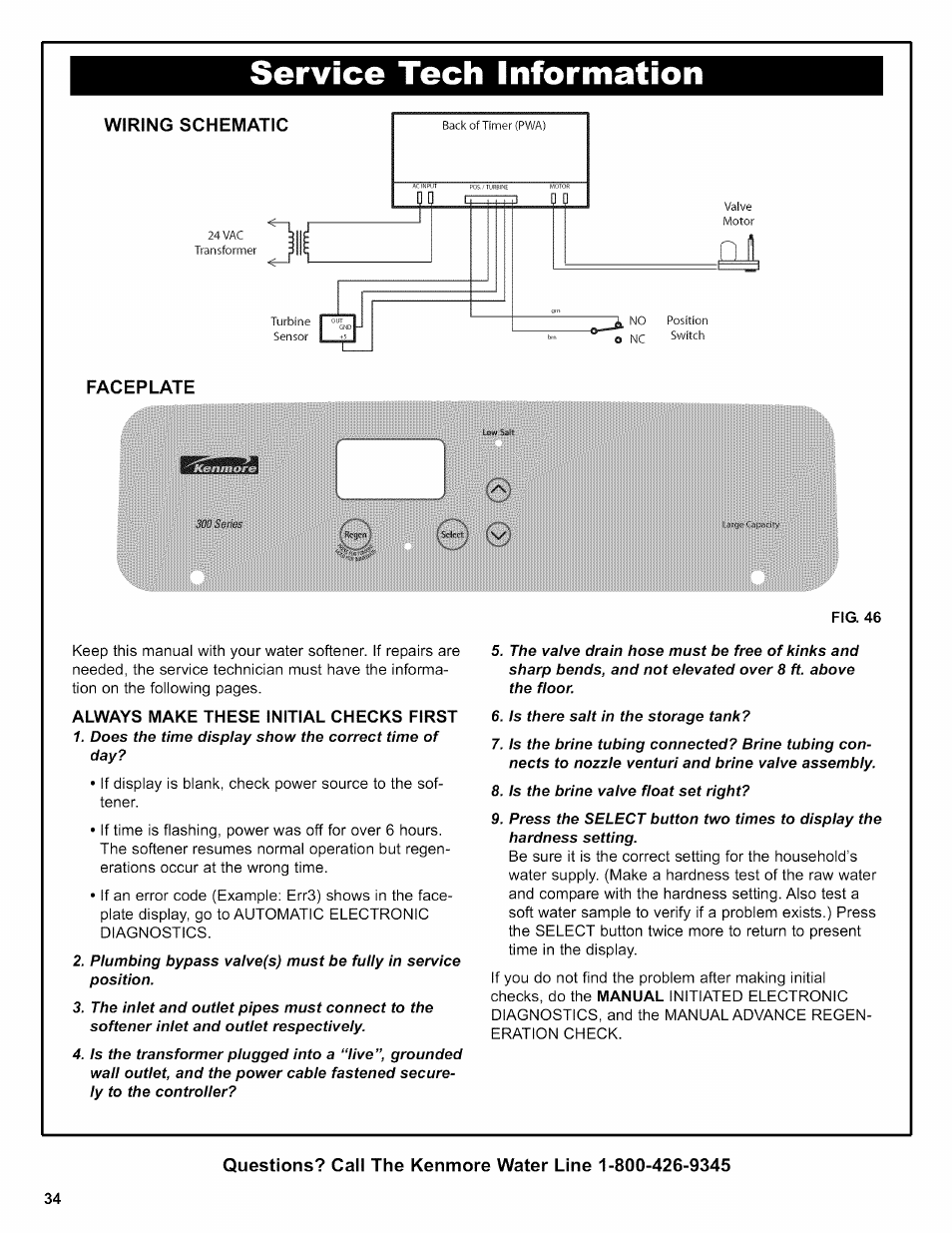 Faceplate, Always make these initial checks first | Kenmore 625.38306 User Manual | Page 82 / 96
