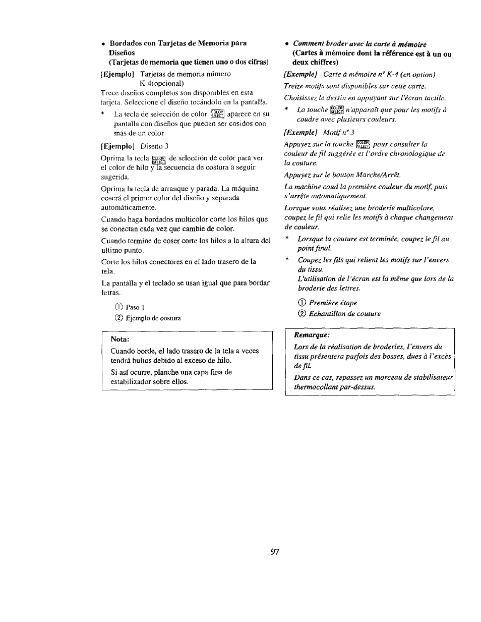 Bordados con tarjetas de memoria para diseños | Kenmore 385. 19000 User Manual | Page 113 / 134