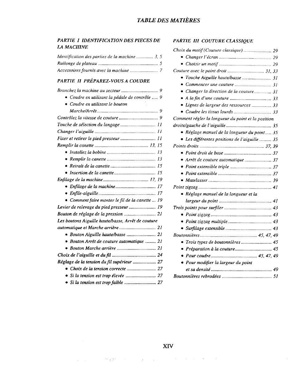 Table des matieres | Kenmore 385. 19000 User Manual | Page 16 / 134