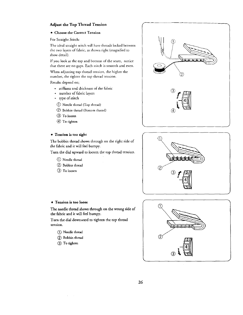 Adjust the top thread tension | Kenmore 385. 19000 User Manual | Page 42 / 134