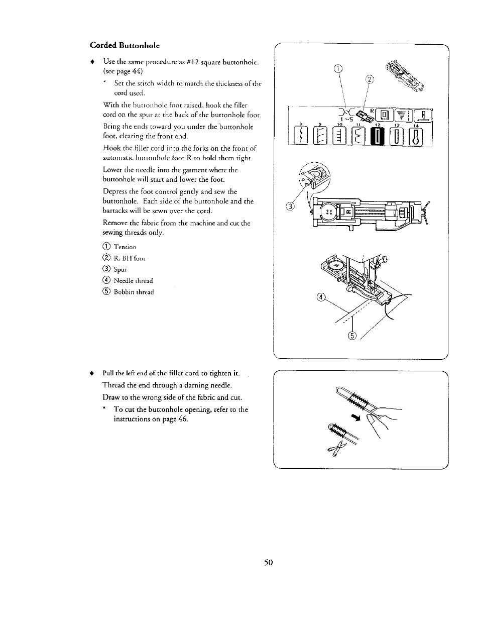 Corded buttonhole, Iii f id, Cd spur | Kenmore 385. 19000 User Manual | Page 66 / 134