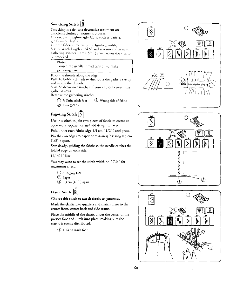 Fagoting stitch | Kenmore 385. 19000 User Manual | Page 76 / 134