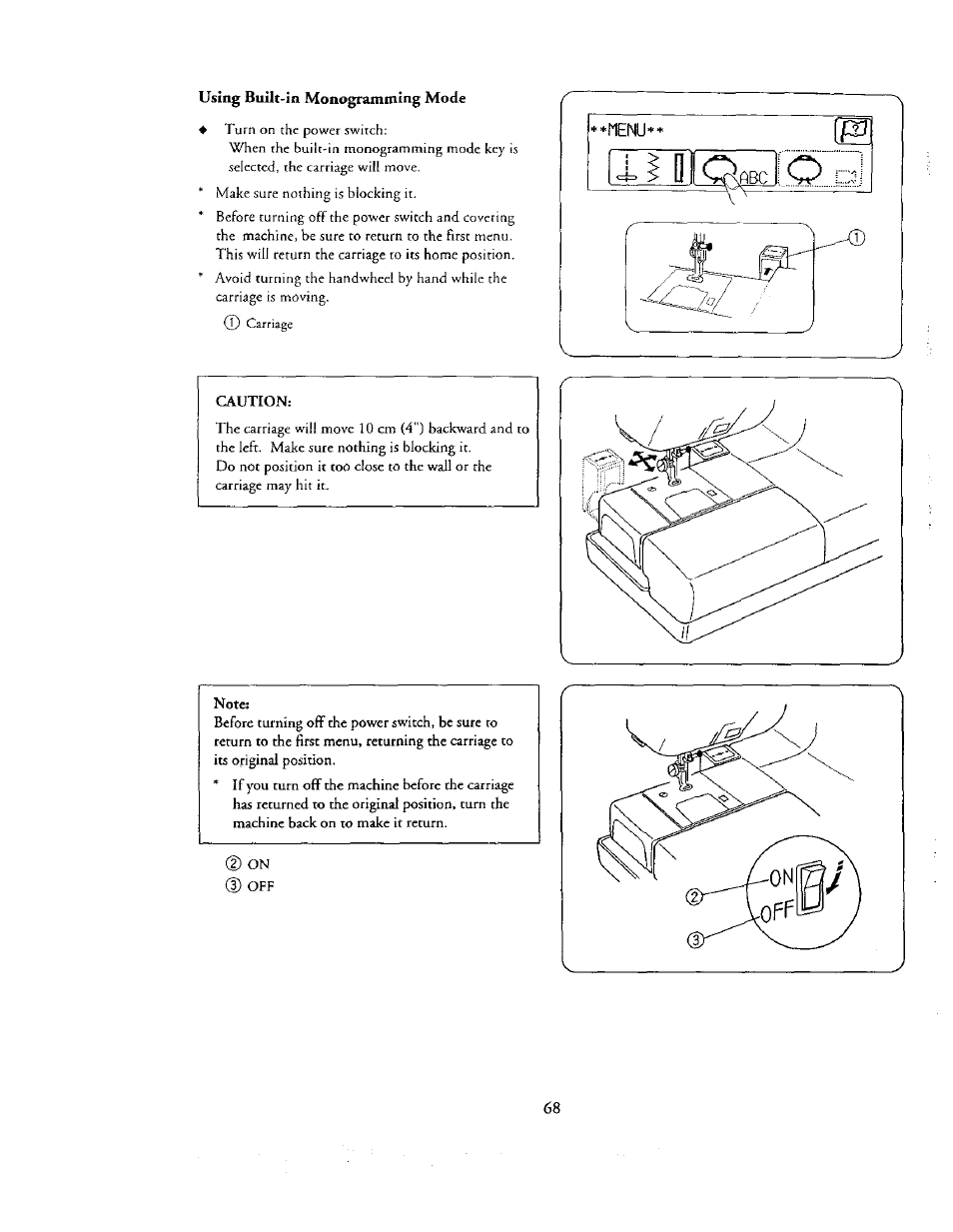 Using built-in monogramming mode | Kenmore 385. 19000 User Manual | Page 84 / 134