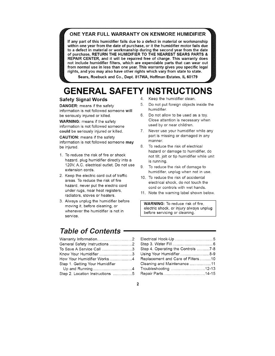 Kenmore 758.15408 User Manual | Page 2 / 32