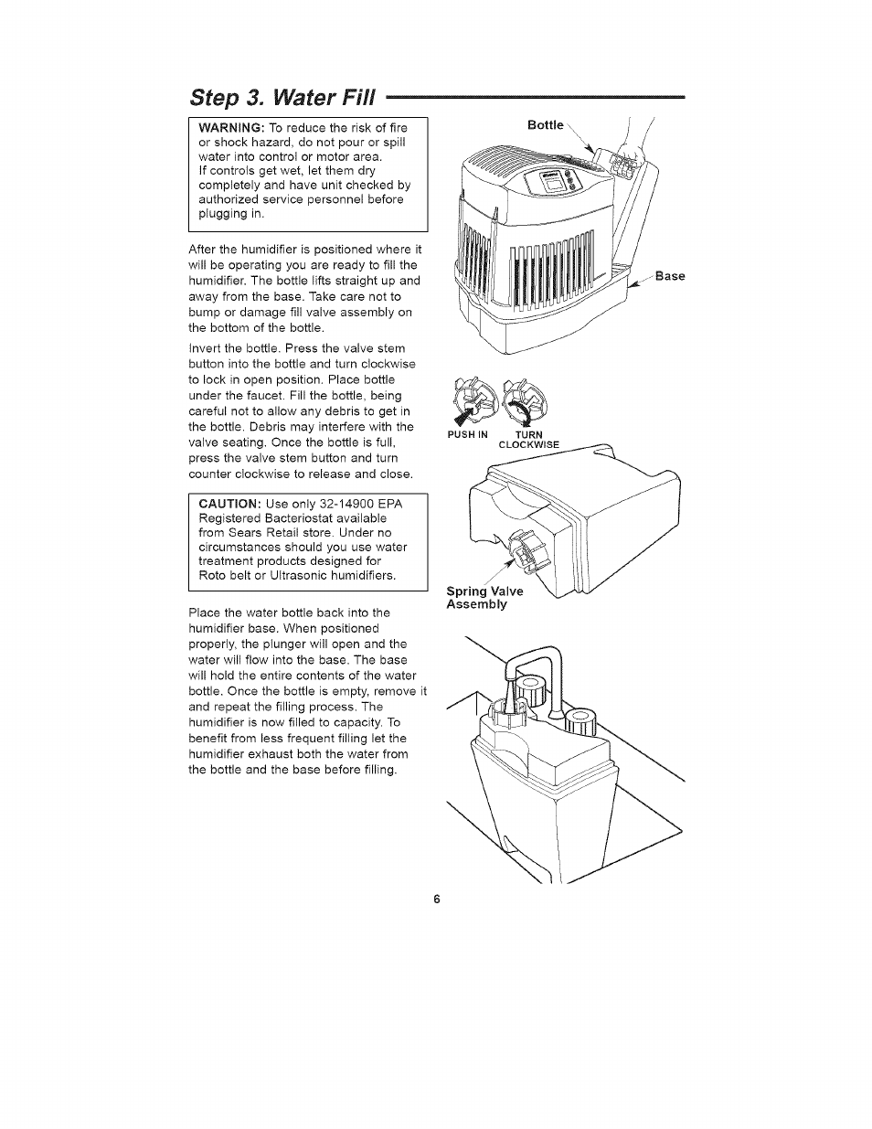 Step 3. water fill | Kenmore 758.15408 User Manual | Page 6 / 32