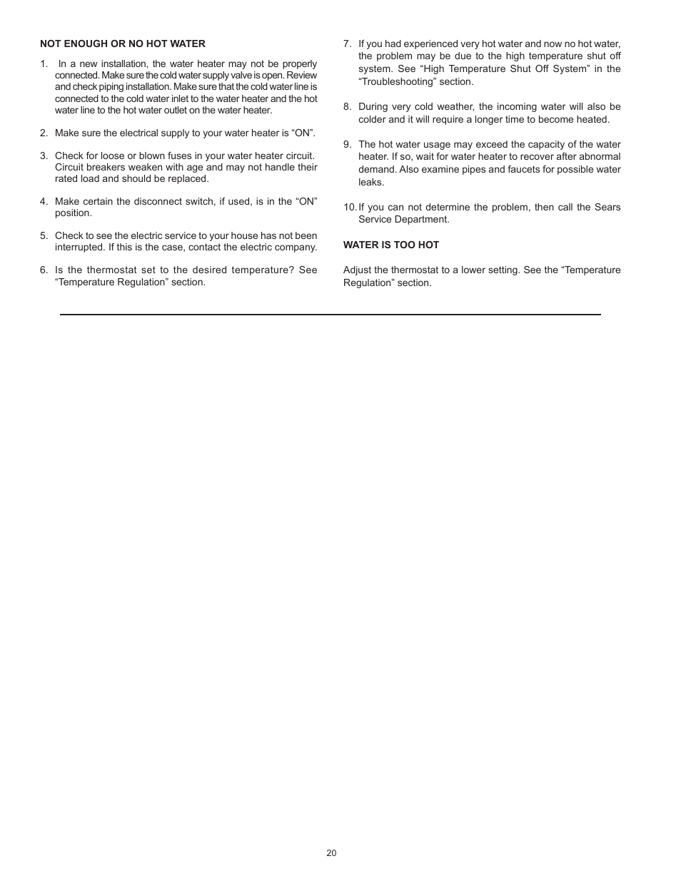 Kenmore The Economizer(TM) 6 Compact Electric 153.31604 User Manual | Page 20 / 24