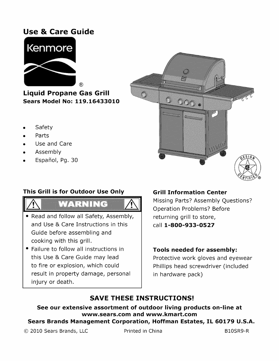 Kenmore 119.1643301 User Manual | 31 pages