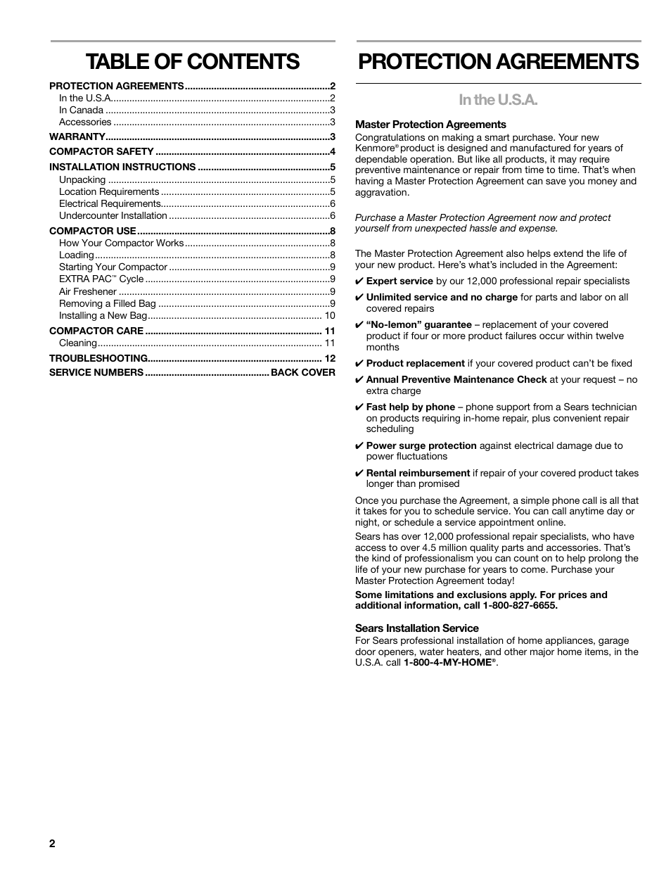 Kenmore 665.1363 User Manual | Page 2 / 12