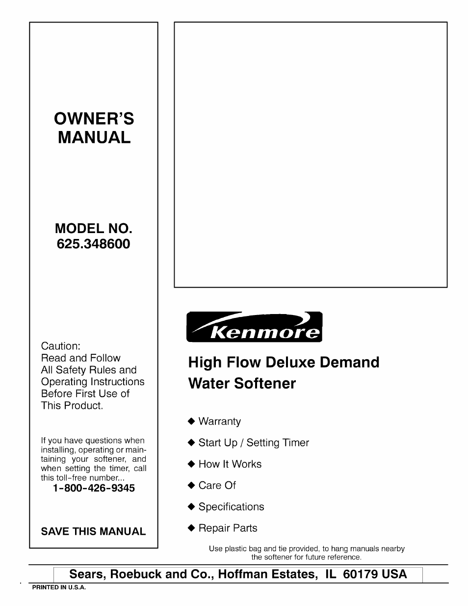 Kenmore 625.3486 User Manual | 32 pages