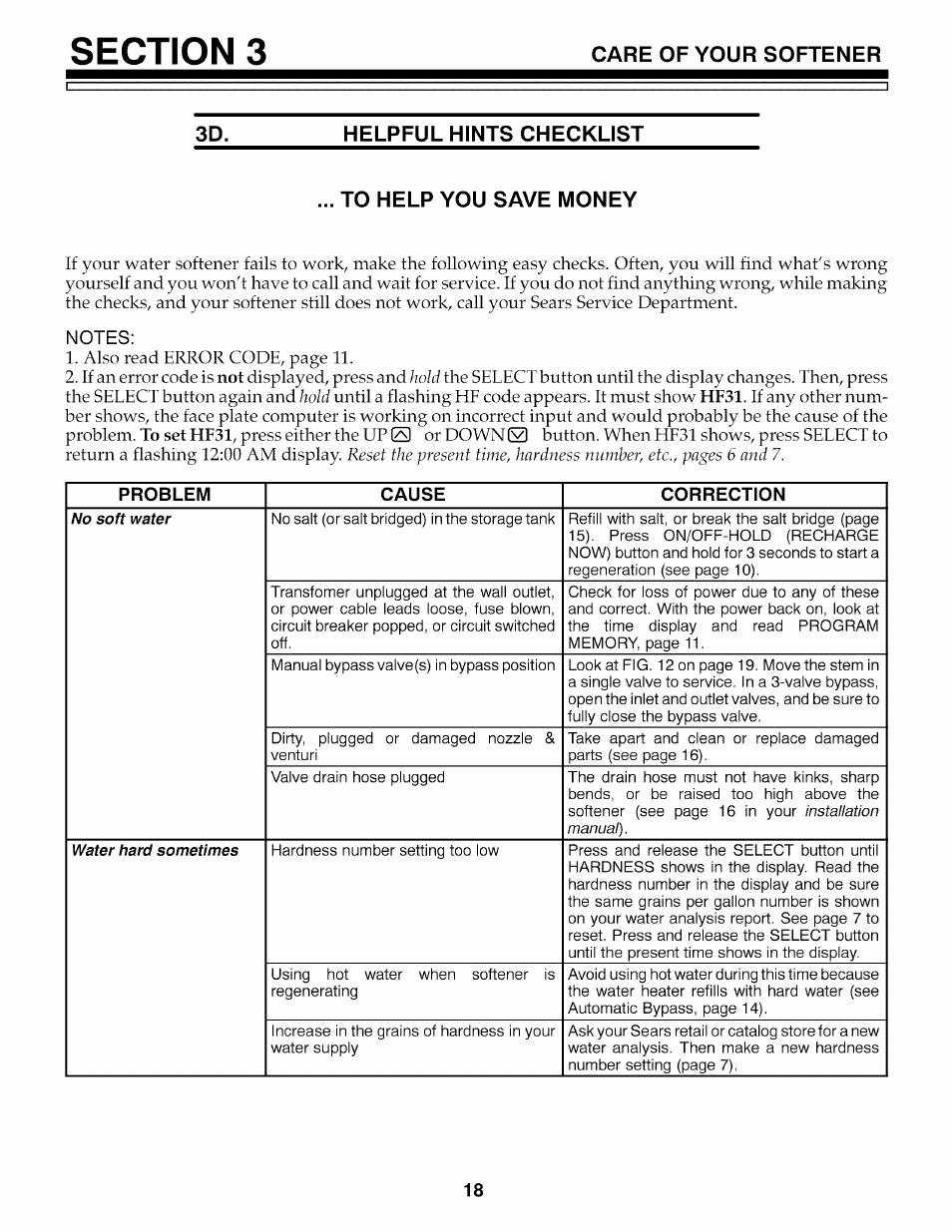 Helpful hints checklist, To help you save money | Kenmore 625.3486 User Manual | Page 18 / 32