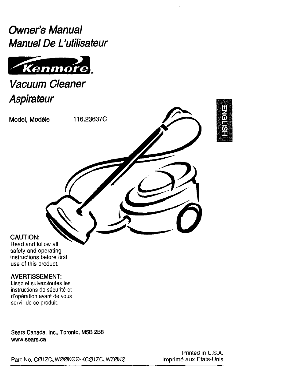 Kenmore 116.23637C User Manual | 21 pages