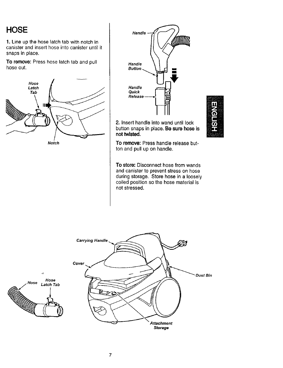 Hose | Kenmore 116.23637C User Manual | Page 7 / 21