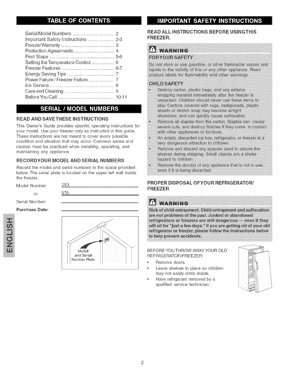 Kenmore ELITE 44733 User Manual | Page 2 / 11