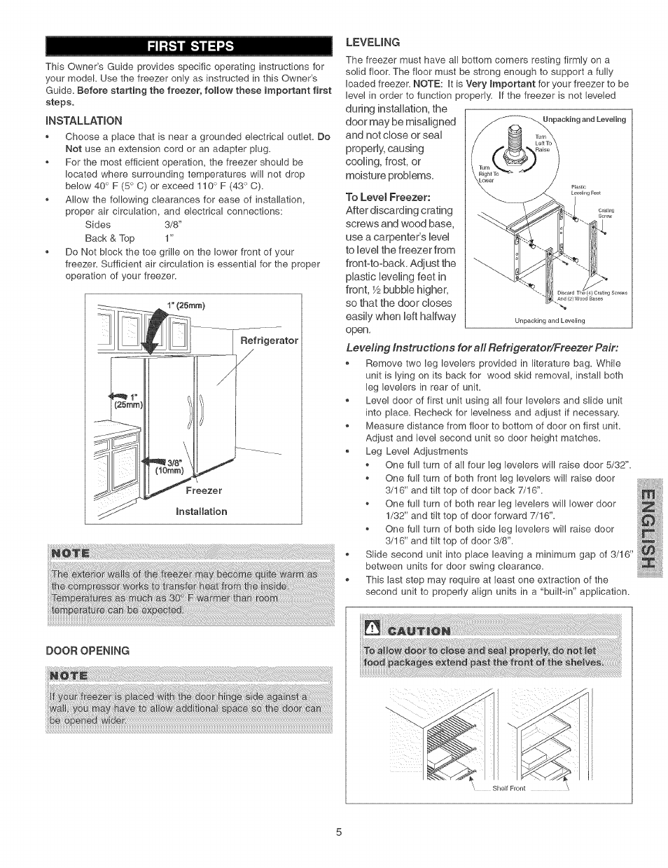 First steps | Kenmore ELITE 44733 User Manual | Page 5 / 11