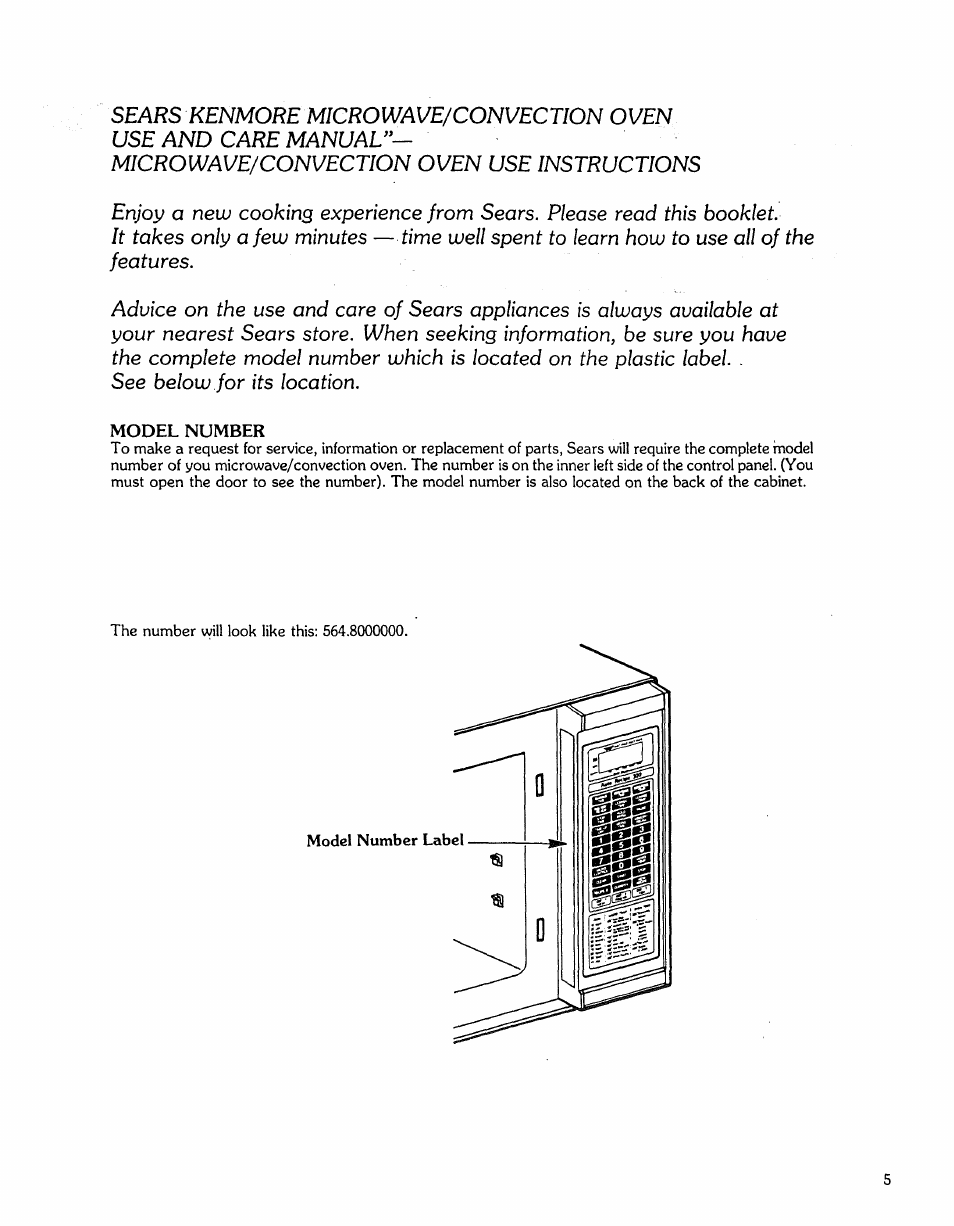 Kenmore Microwave Oven User Manual | Page 5 / 60