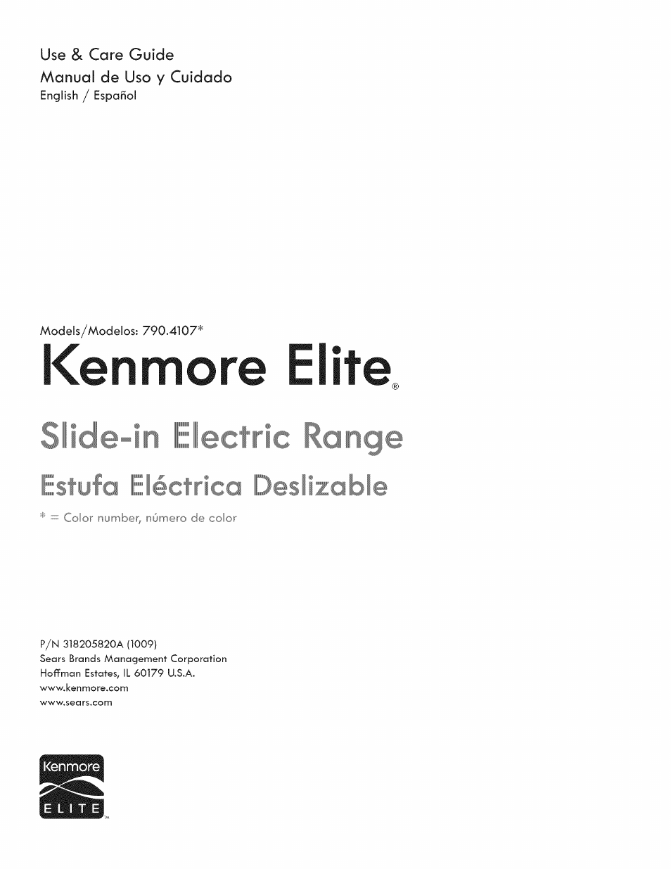 Kenmore ELITE 790.4107 User Manual | 40 pages