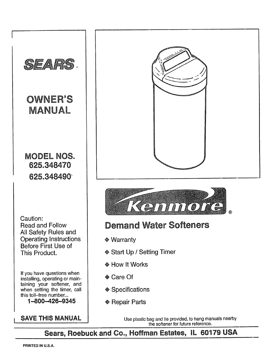 Kenmore 625.34847 User Manual | 32 pages