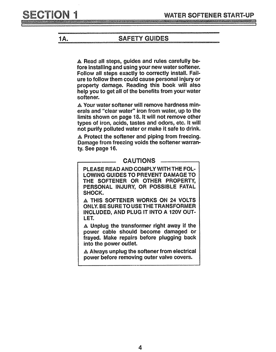 Safety guides, Cautions | Kenmore 625.34847 User Manual | Page 4 / 32