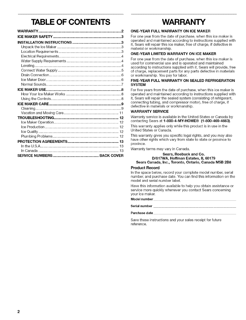 Kenmore 10689489997 User Manual | Page 2 / 40