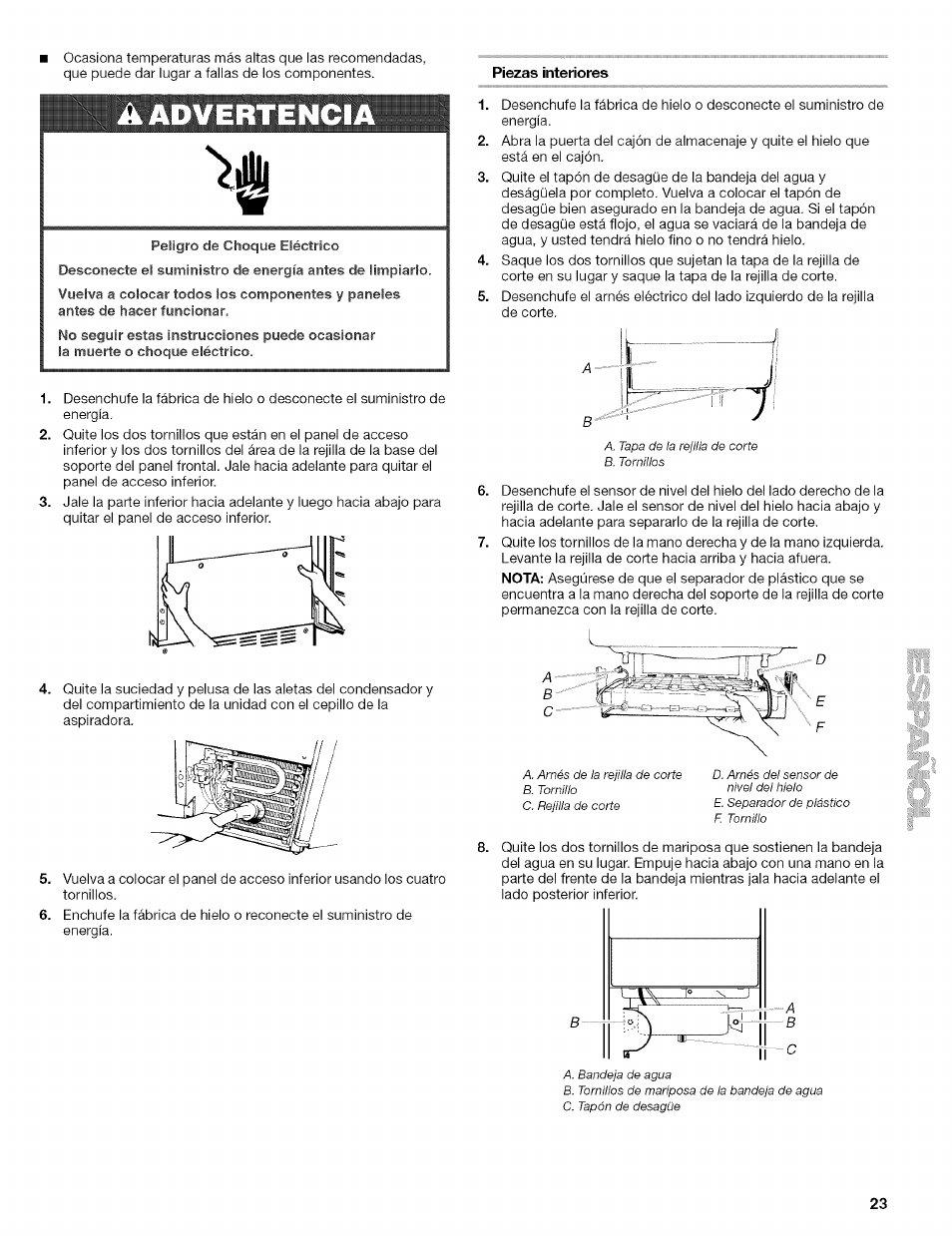 Advertenci | Kenmore 10689489997 User Manual | Page 23 / 40