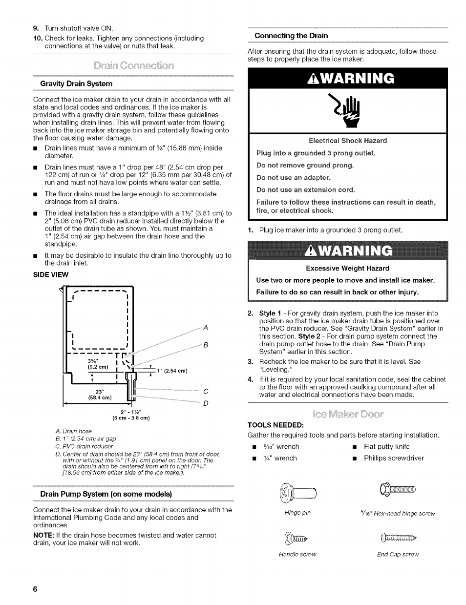 Awarning | Kenmore 10689489997 User Manual | Page 6 / 40