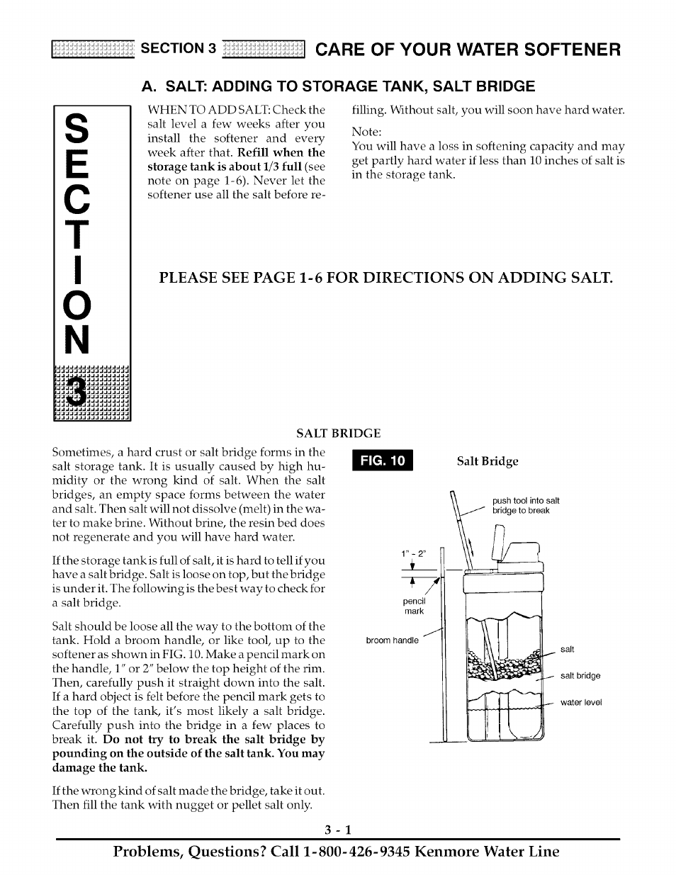 A. salt: adding to storage tank, salt bridge, Salt: adding to storage tank / salt bridge -1, Sc t | Kenmore ULTRASOFT 625.38818 User Manual | Page 14 / 32