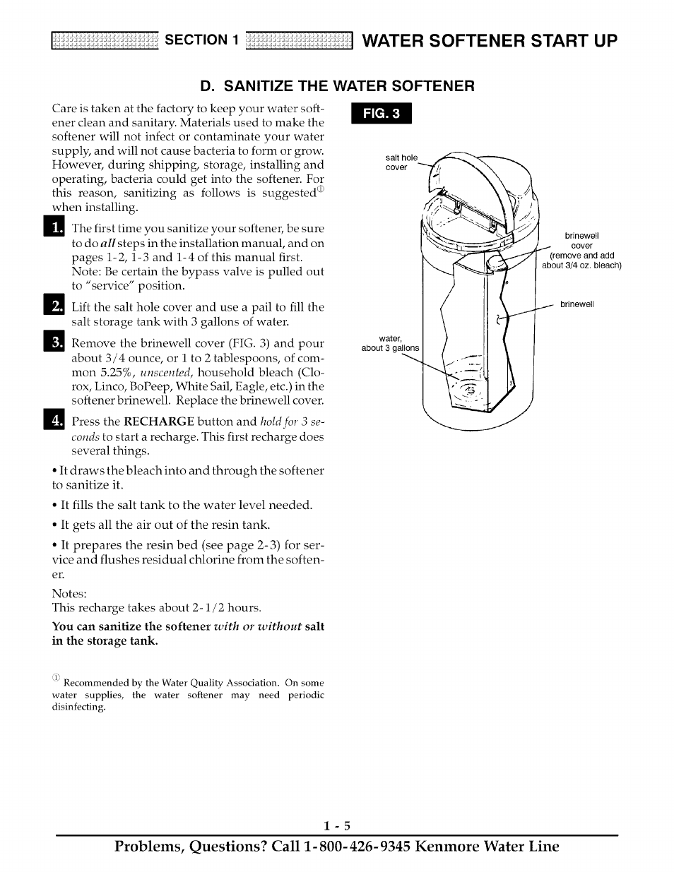 Water softener start up | Kenmore ULTRASOFT 625.38818 User Manual | Page 8 / 32