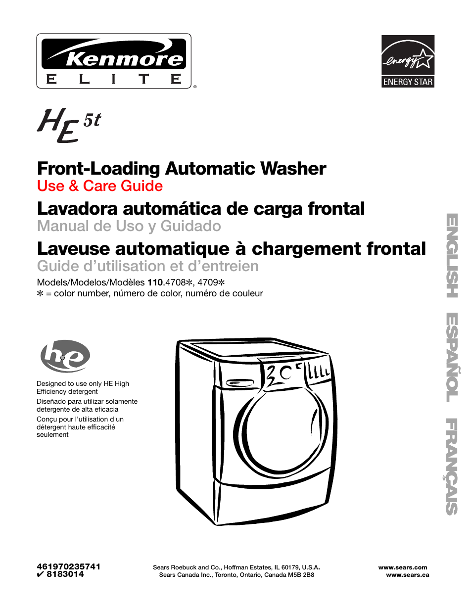Kenmore ELITE HE5T User Manual | 80 pages