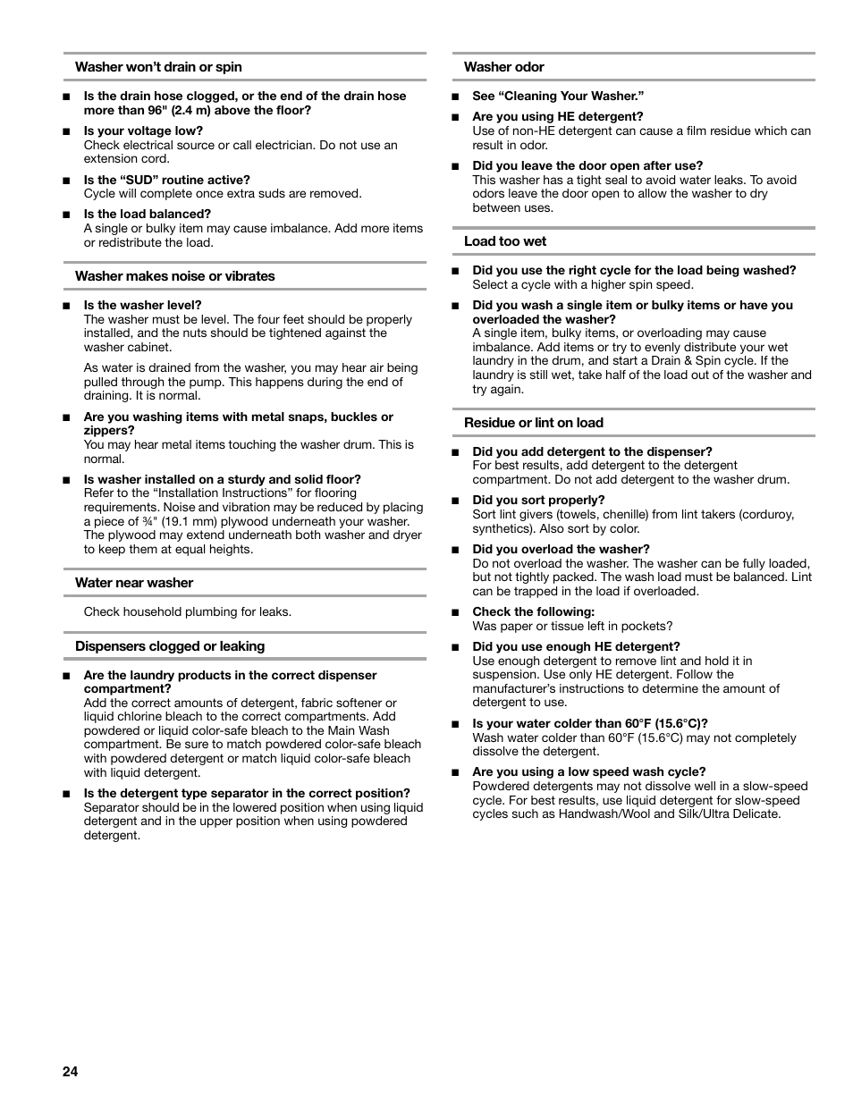 Kenmore ELITE HE5T User Manual | Page 24 / 80