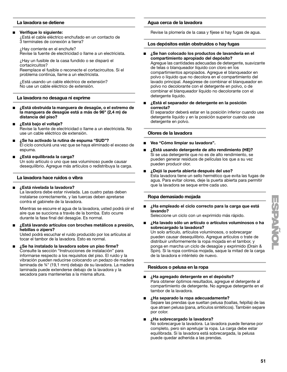 Kenmore ELITE HE5T User Manual | Page 51 / 80