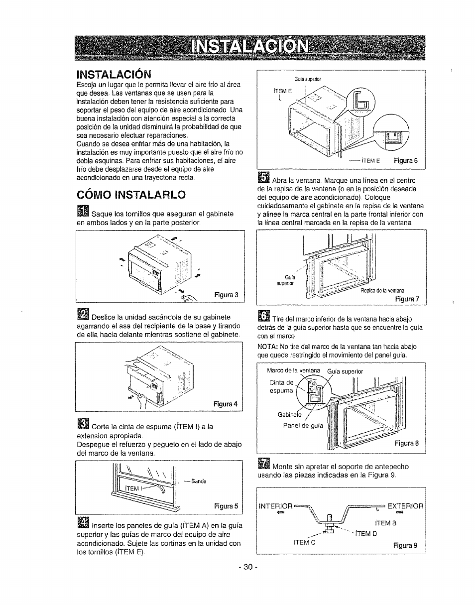 Instalacion, Cómo instalarlo | Kenmore 580. 72089 User Manual | Page 30 / 40