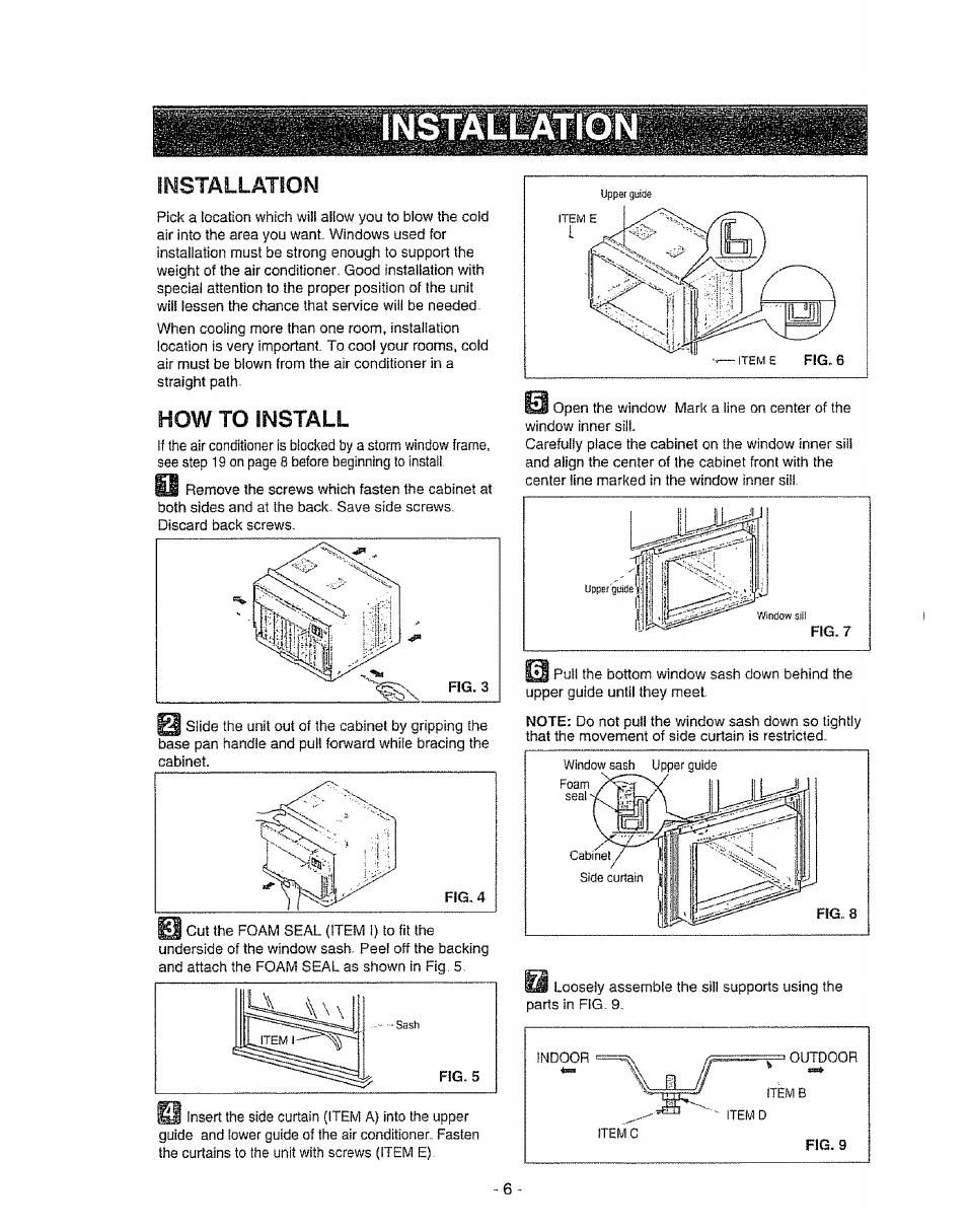 Installation, How to install | Kenmore 580. 72089 User Manual | Page 6 / 40