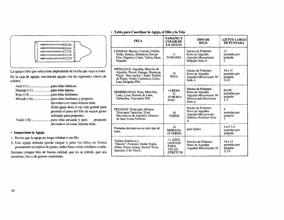 Inspeccione la aguja | Kenmore Sewing Machine User Manual | Page 22 / 92