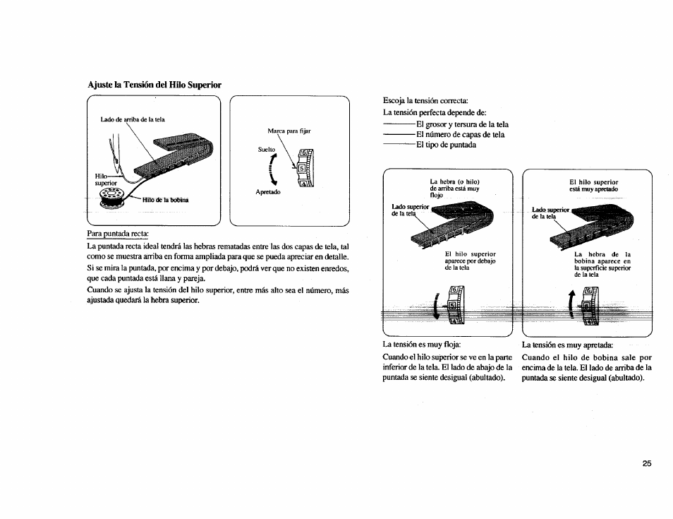 Ajuste la tensión del hilo superior | Kenmore Sewing Machine User Manual | Page 33 / 92