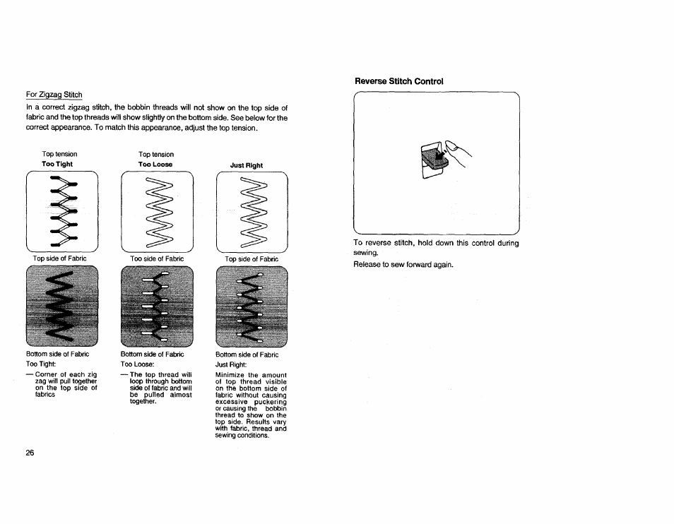 Reverse stitch control | Kenmore Sewing Machine User Manual | Page 34 / 92