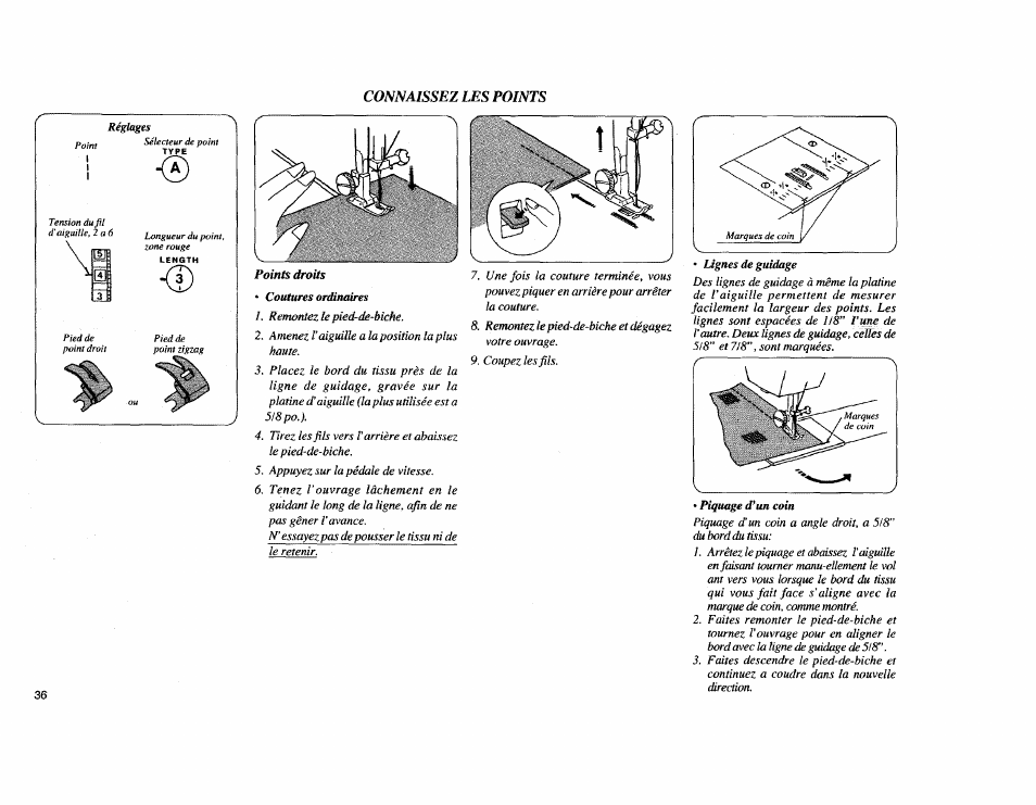 Connaissez les points | Kenmore Sewing Machine User Manual | Page 44 / 92