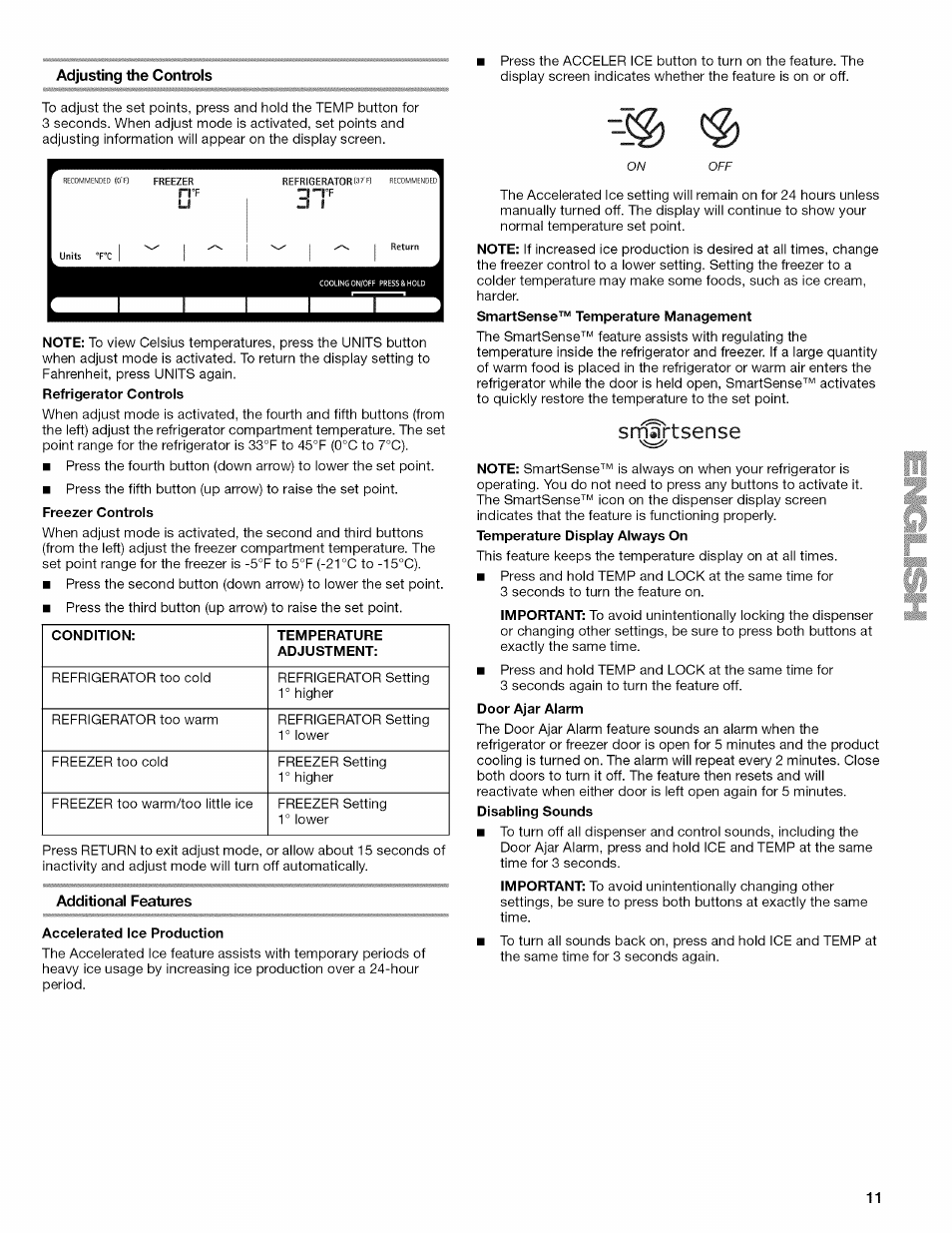 Additional features | Kenmore ELITE W10215709A User Manual | Page 11 / 84