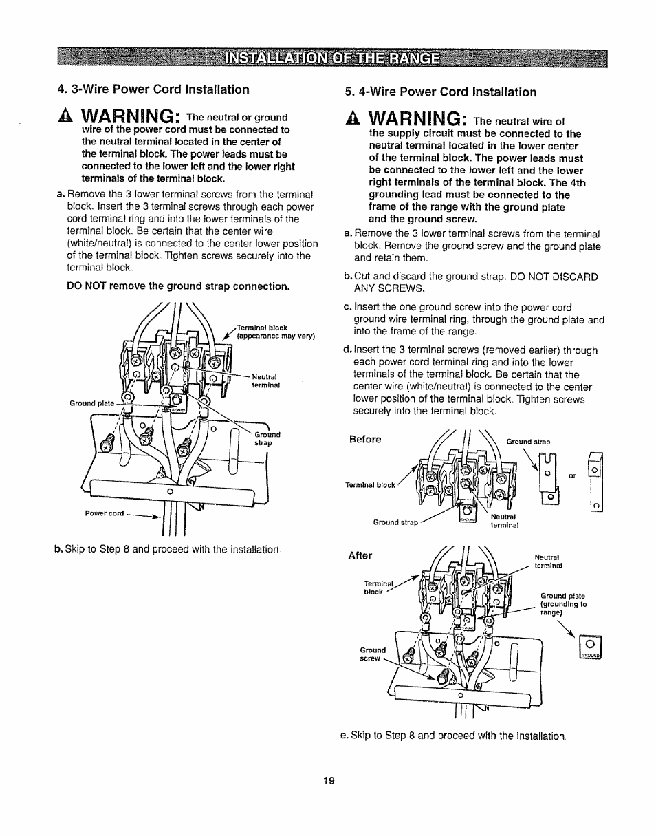 A warning | Kenmore 362.6278 User Manual | Page 19 / 48