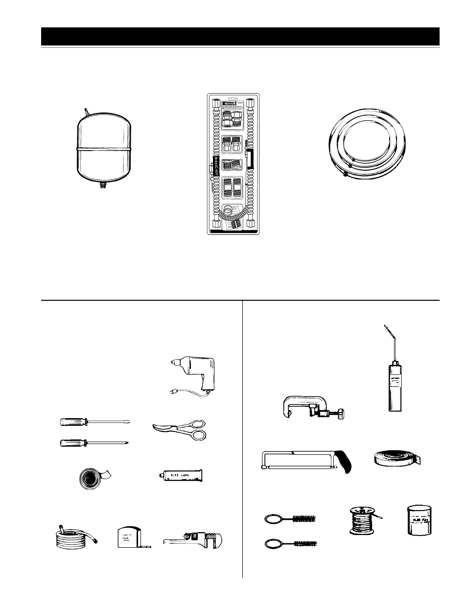 Materials and basic tools needed, Materials needed, Basic tools | Additional tools needed when sweat soldering | Kenmore THE ECONOMIZER 153.33206 User Manual | Page 7 / 36