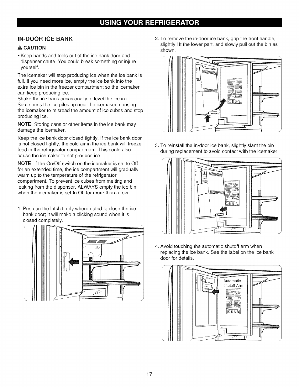 Using your refrigerator | Kenmore TRIO 795.785 User Manual | Page 17 / 36