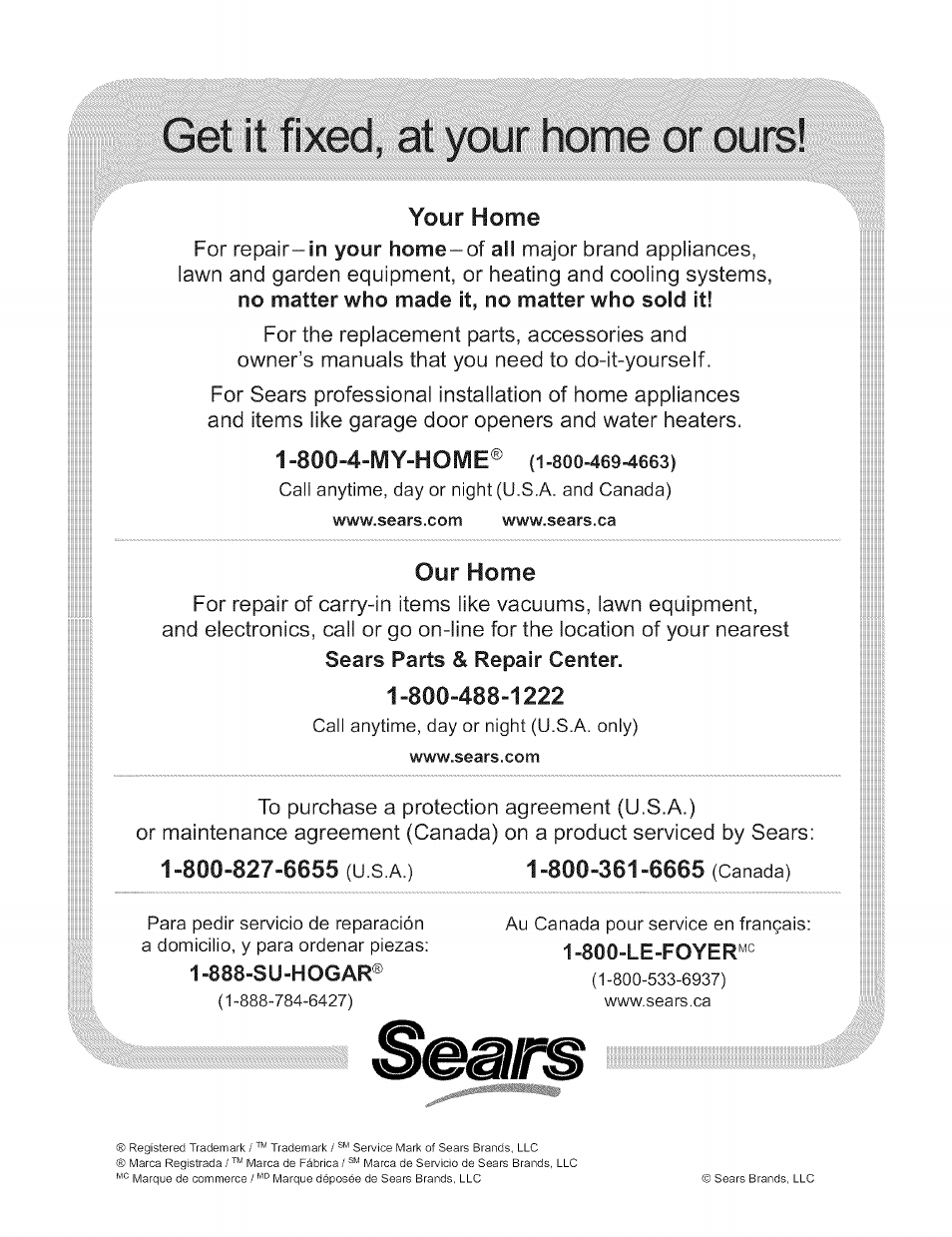 Your home | Kenmore 790.75503 User Manual | Page 76 / 76