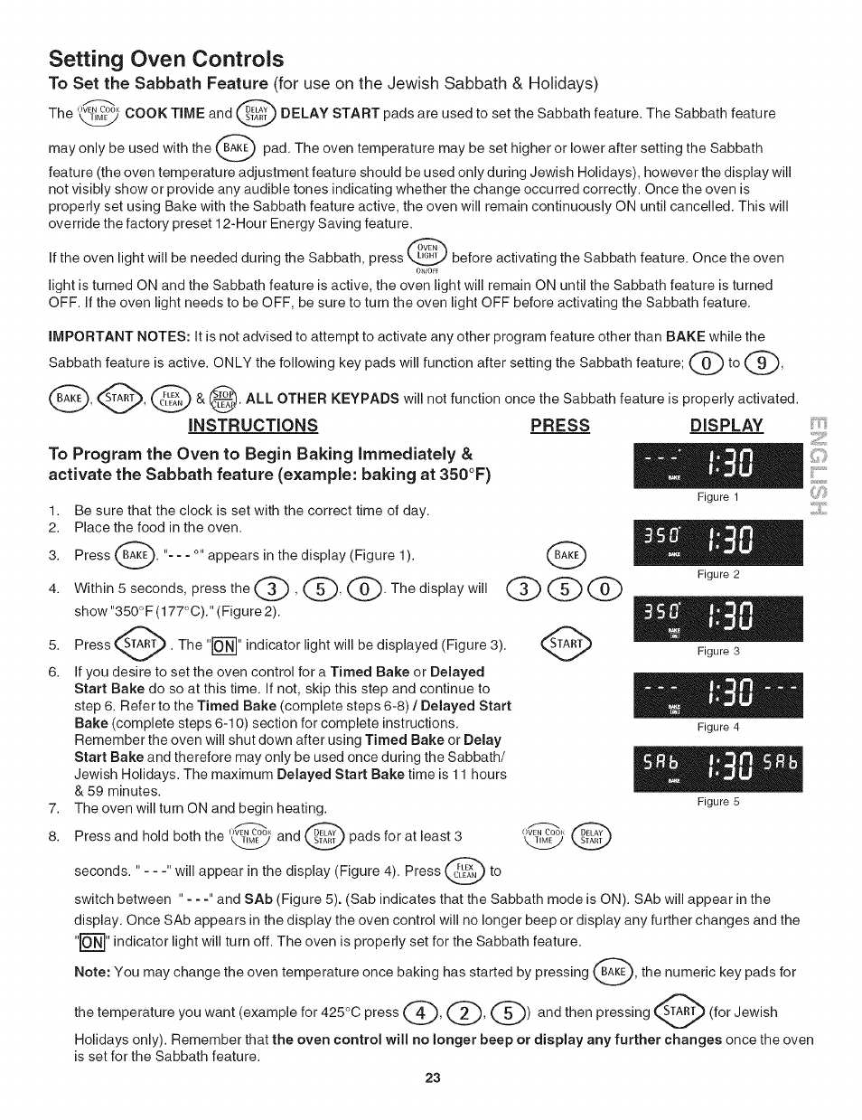 Cddxd, Setting oven controls, Instructions | Press display | Kenmore 790.4906 User Manual | Page 23 / 34