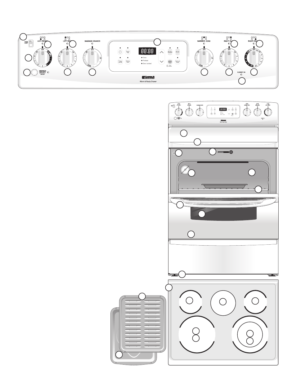 Range features | Kenmore 790.9613 User Manual | Page 6 / 28